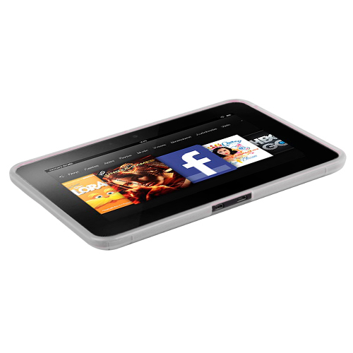 Clear s Shape TPU Gel Soft Skin Case Cover for  Kindle Fire HD 7
