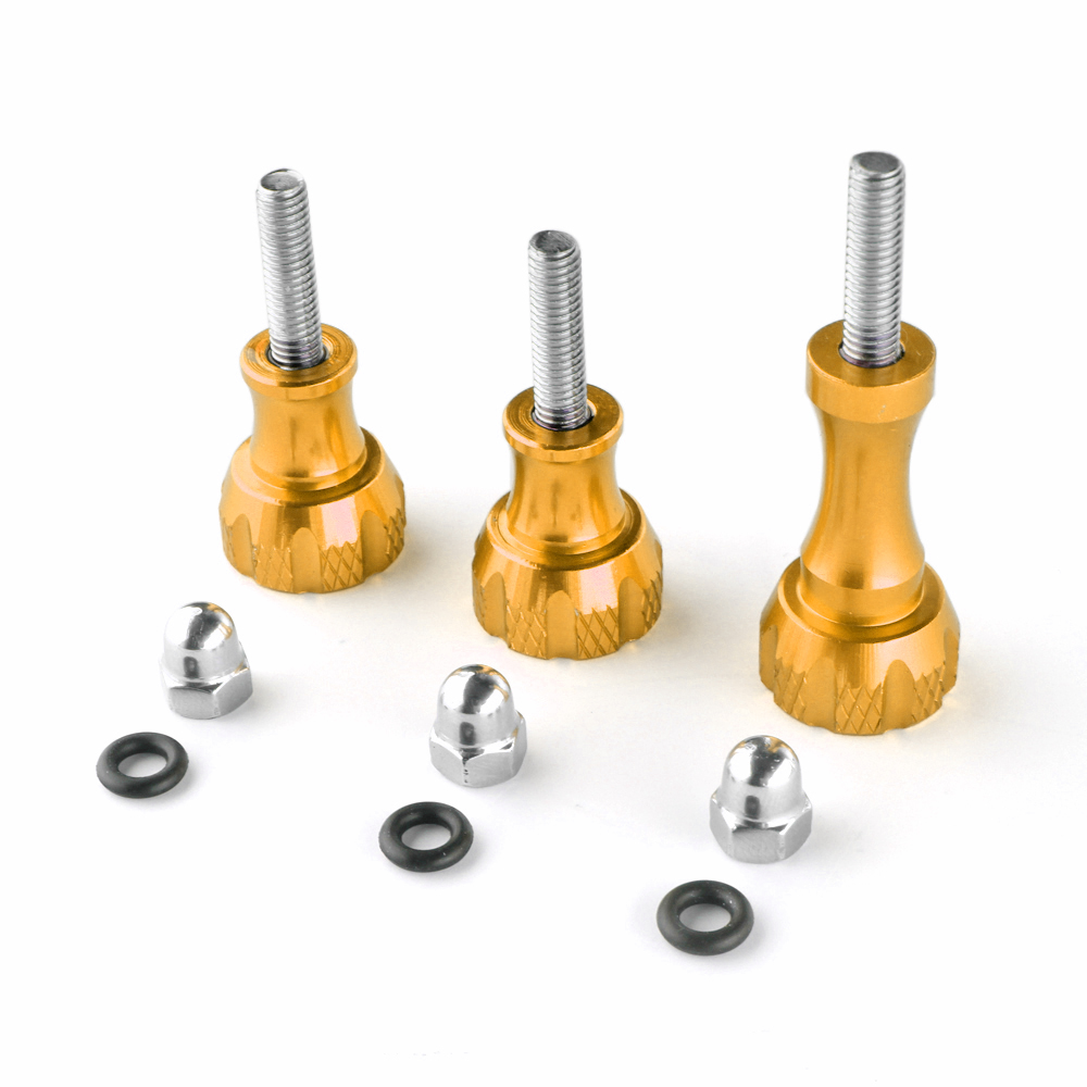 3pcs Gopro Thumb Screw Set Kit Thumbscrew Gold for GoPro Hero 4 3+ 3 2