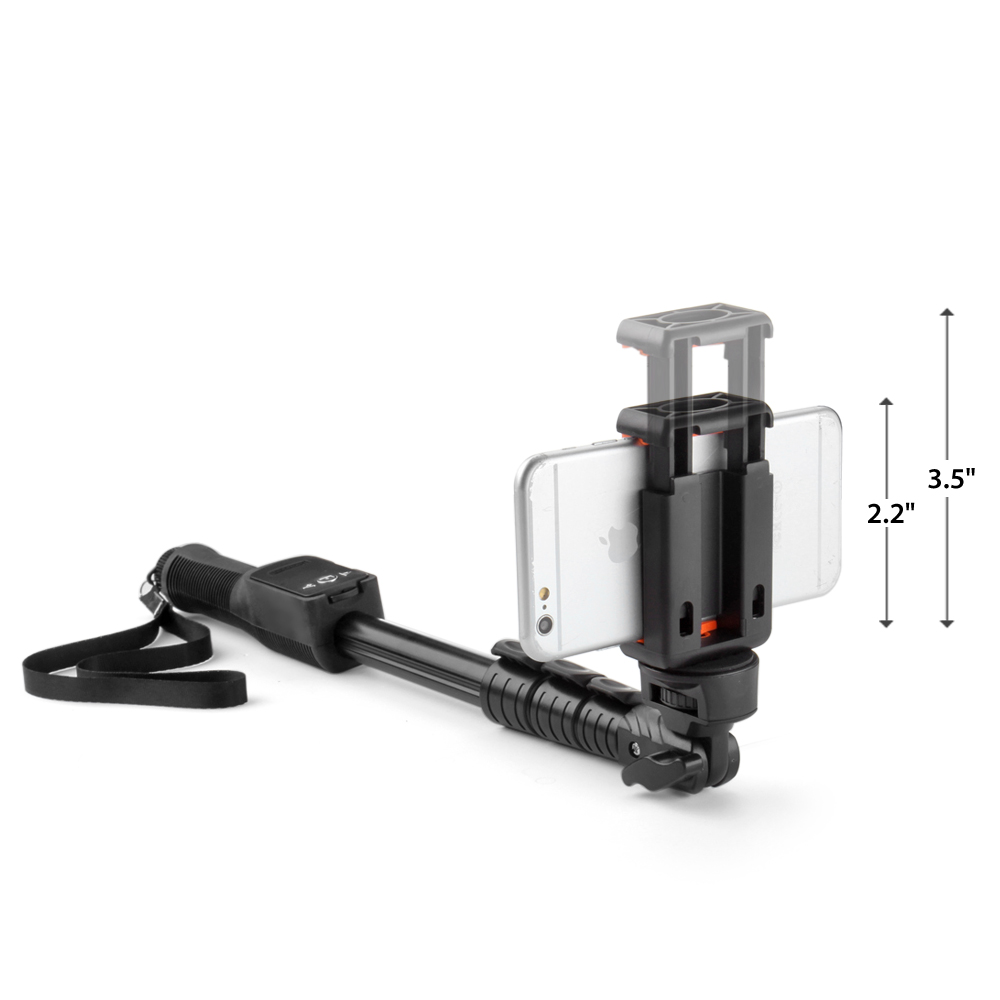 Three great clamps help extend the selfie stick and lock it securely, no worry about falling at all. The clamps are very easy to open and close