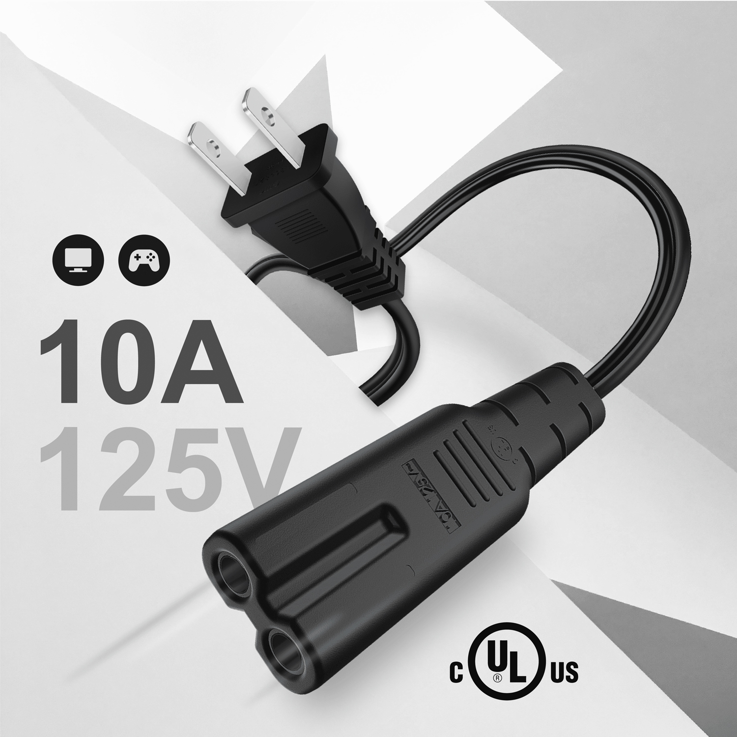 2 Prong Power Cord Figure 8 Shotgun Connector AC Power ...