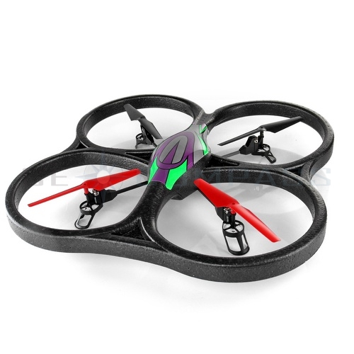 WLtoys V262 2.4Ghz 4CH 4 Channel 6 Axis Gyro Cyclone UFO RC Quadcopter RTF Ready to Fly Large Helicopter Green with Camera Perfect for pilots of different skill level and ages
