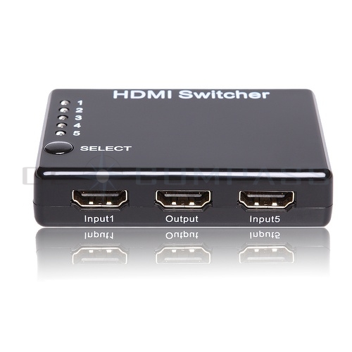 5x1 5 Port HDMI 1.3 Switch Switcher Selector w/ Remote  