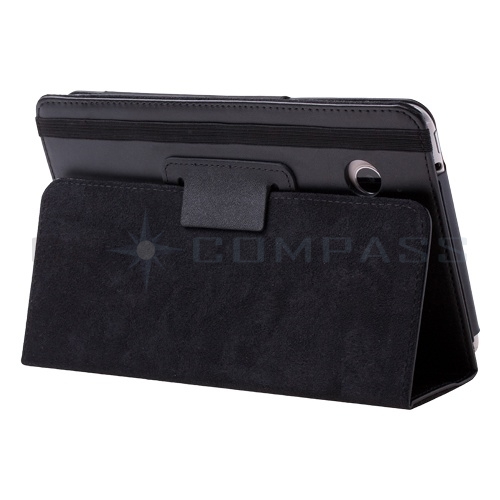Black Leather Case with Stand For HTC Flyer Tablet  