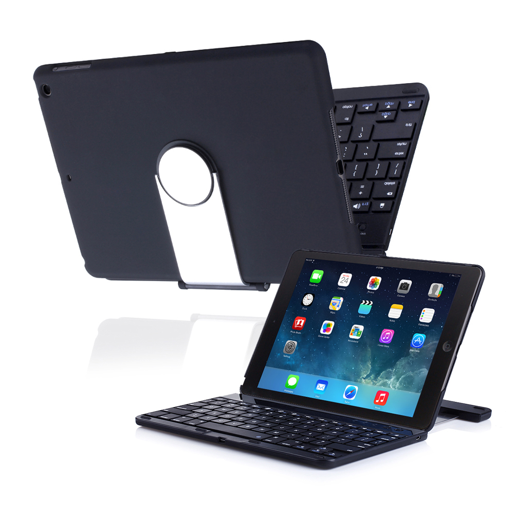 Apple iPad Air Keyboard Case - Wireless Bluetooth Keyboard Case Cover with Kickstand For iPad Air iPad 5th Gen 2013 Model Black