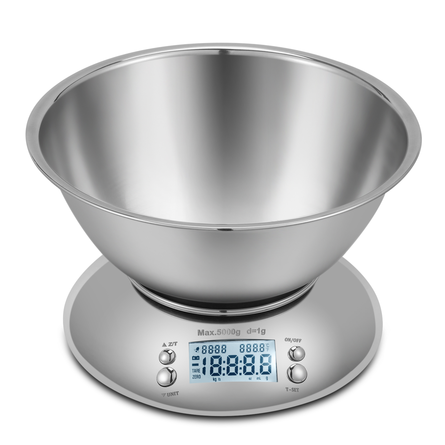 CE Compass Digital Kitchen Food Scale, Gram Scale Multifunction with Max Weight 11lb 5kg