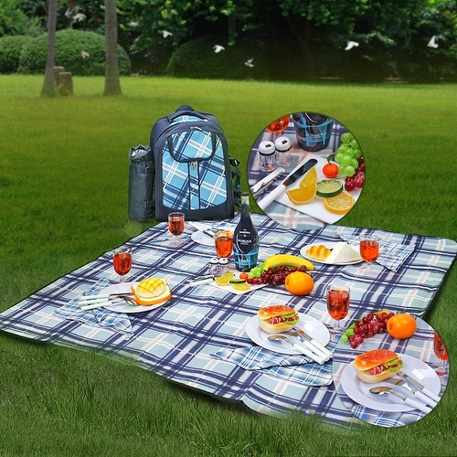 cool bag and picnic blanket set