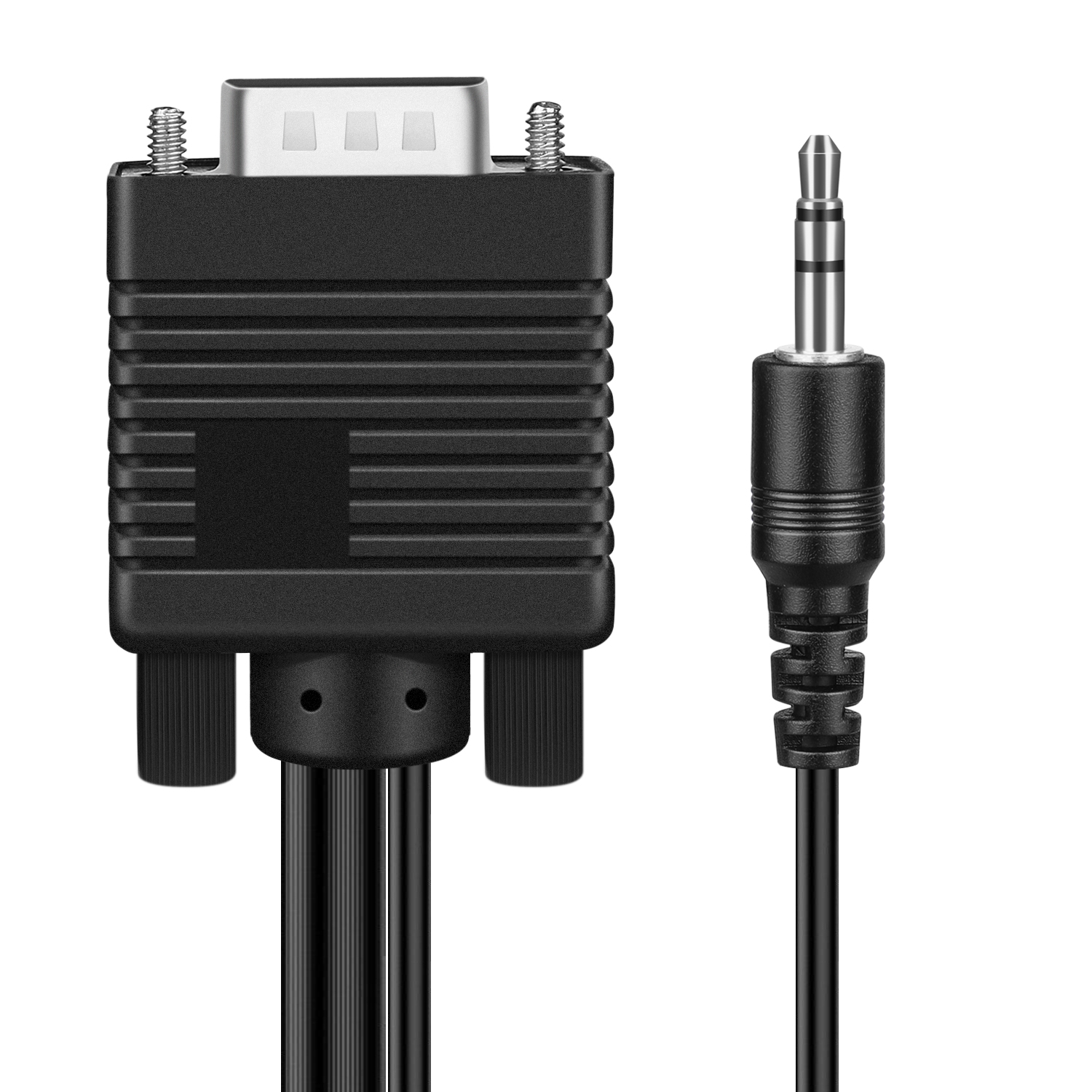 6Ft VGA Cable with Audio 3.5mm AUX Jack Wire Cord Stereo Sound SVGA