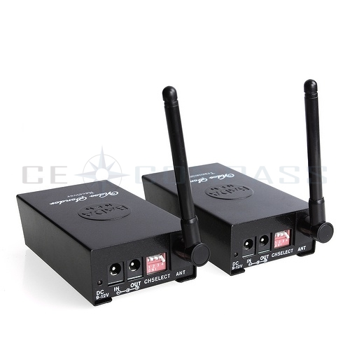 Transmitter can connect any AV devices such as CCTV camera, VCR Recorder, DVD player, Video camera ...e.t.c. Low power consumption, high sensibility