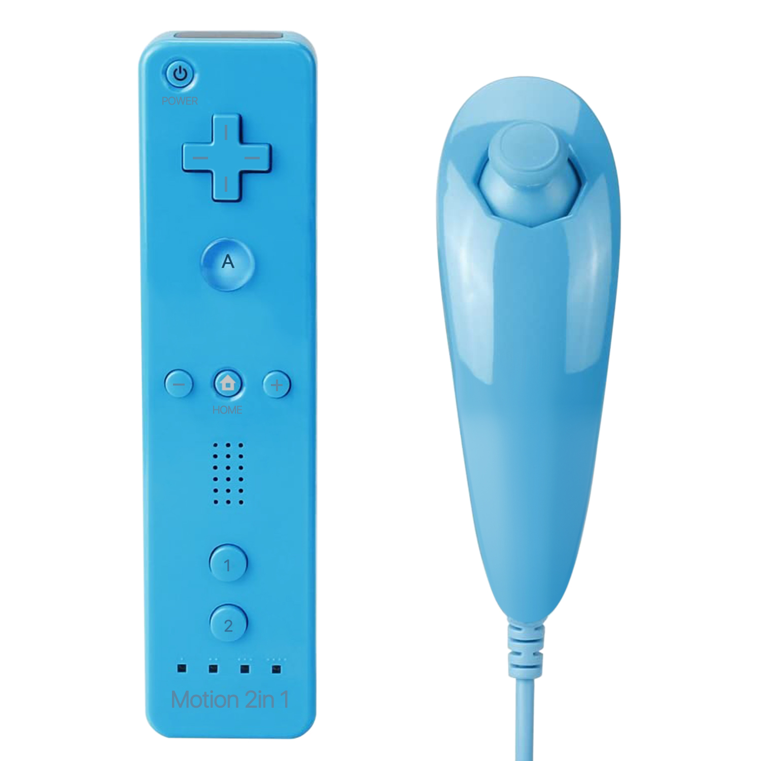 Built in Motion Plus Remote Controller + Nunchuck + Case for Nintendo