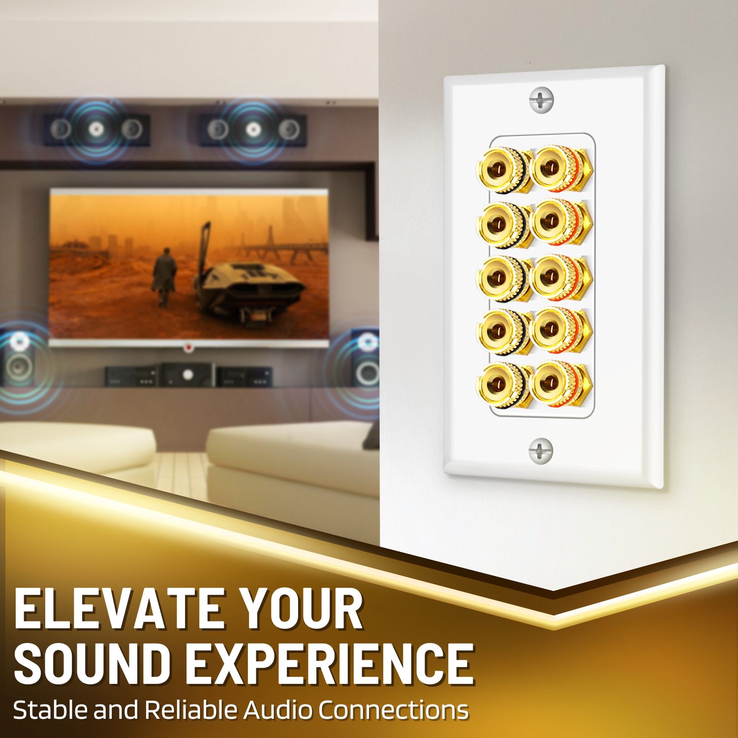 Home Theater Wall Plates home theater wall plate 5.1 surround sound banana binding post Home Theater Wall Plates home theater wall plate 5.1 surround sound banana binding post