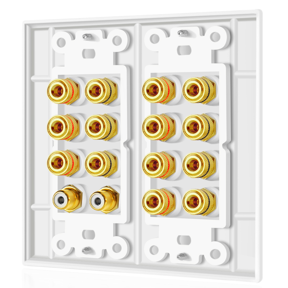 Home Theater Wall Plates home theater speaker wall plate outlet 7.2 7.1 banana plug binding Home Theater Wall Plates home theater speaker wall plate outlet 7.2 7.1 banana plug binding
