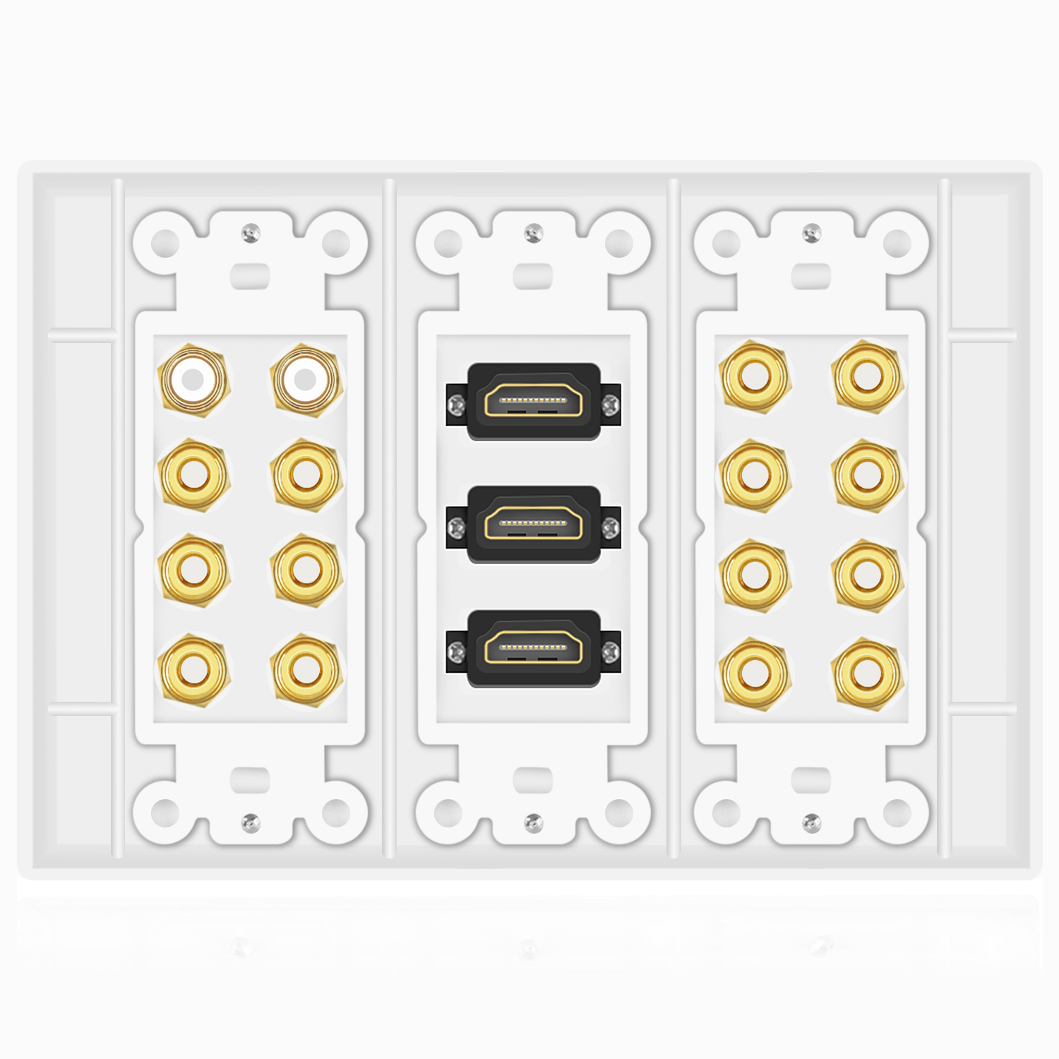 Home Theater Wall Plates 7.1 7.2 home theater speaker wall plate + 2 rca jacks + 3 hdmi Home Theater Wall Plates 7.1 7.2 home theater speaker wall plate + 2 rca jacks + 3 hdmi