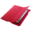 Red Smart Cover Leather Case Stand w/ Magnetic for iPad 2