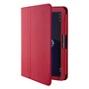 Red Folio Leather Case Cover For Motorola Xoom Tablet
