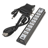 10 PORTS USB HUB 2.0 High Speed Power AC Adapter