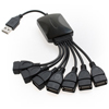 High Speed 7 Port USB 2.0 HUB Cable For Laptop PC BLACK