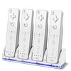 Remote Controller Charger +4 x Battery for Nintendo Wii