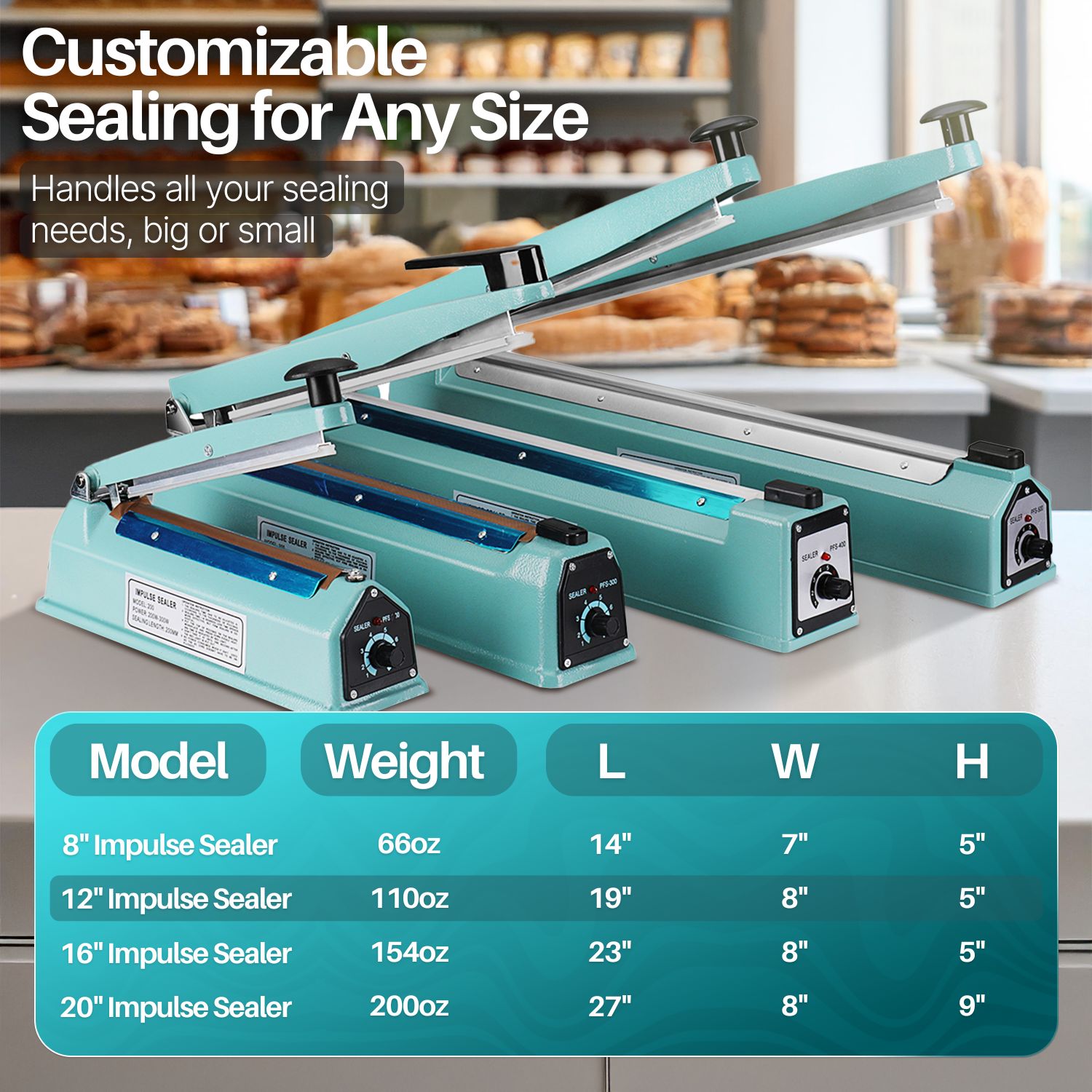 Auto LED Indicator: No need to count or gauge how long to apply heat, the LED light is only turned on when the heating element is operating. Set the heating mode and press your material until the LED of turns off to ensure a perfect seal every time!