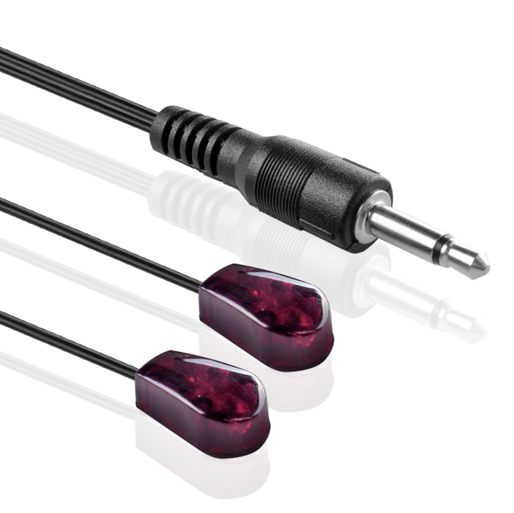 IR Emitter Extender Extension Cable Dual Head 3.5mm Jack Infrared Red