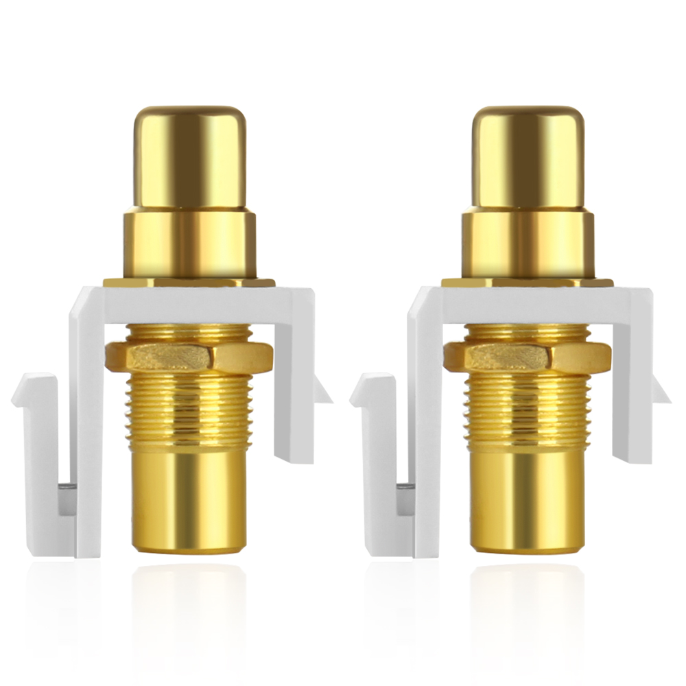 Eagle F Keystone Jack Coupler Insert Light Almond Connector F-81 Female to Femal