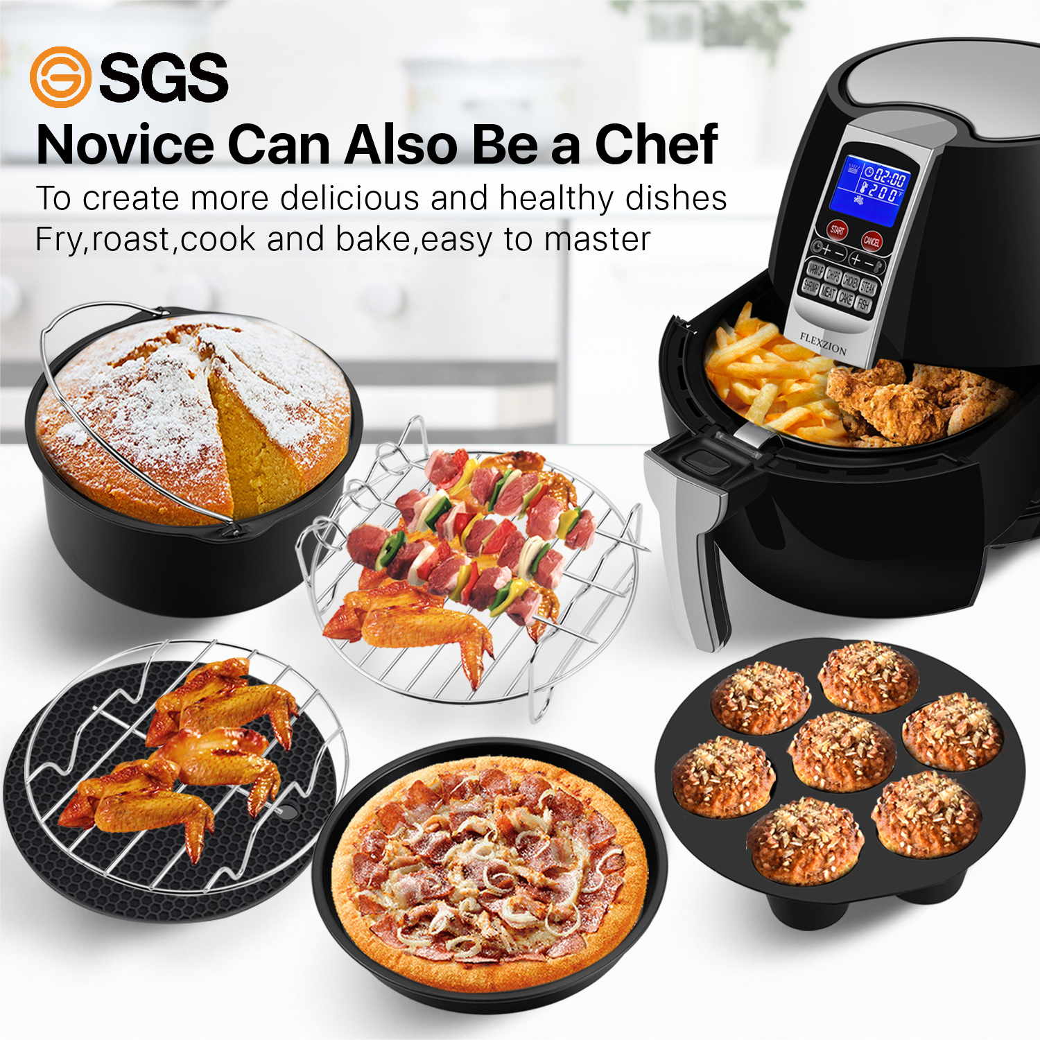 Expand Your Cooking Skills - Unleash the full potential of your air fryer and make all of your favorite recipes&nbsp;with ease! From a full meal to desserts and snacks, the possibilities are endless with the airfryer accessories.