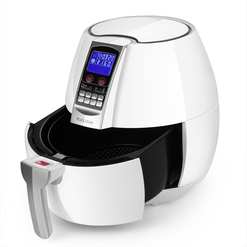 Electric Air Fryer Cooker Oil Less Dry Hot Air Steam Fryer Detachable ...