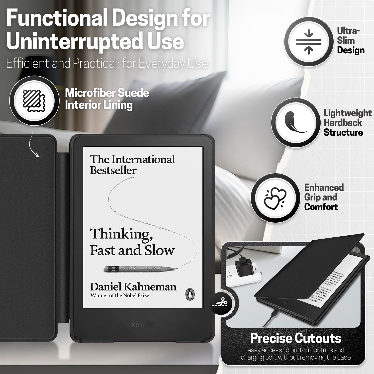 Ultra slim lightweight protective hardback with premium quality synthetic leather; Micro fiber suede interior lining to protect your device from scuffs and scratches and adds an additional layer of protection and comfort