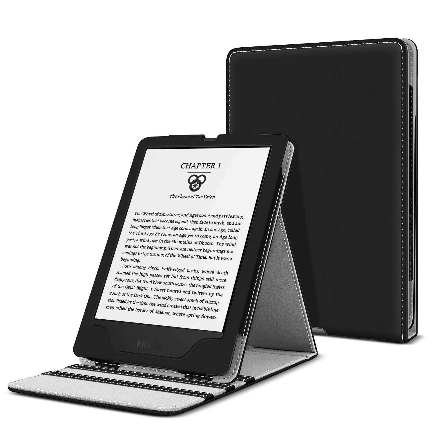 Case for 6" All-New Kindle (2022 Release) 11th Generation, Multi-Angle Black Stand, Multi-View Vertical Flip Cover with Auto Sleep and Wake for Amazon 6-Inch Kindle E-book Reader
