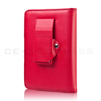  Kindle Touch 4 4th Gen LED Light Lighted Leather Case Cover Red 