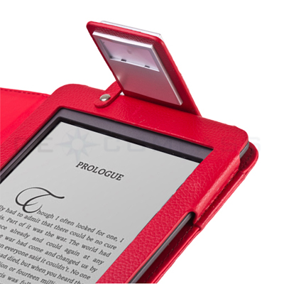  Kindle Touch 4 4th Gen LED Light Lighted Leather Case Cover Red 