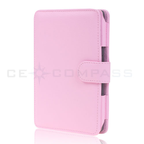 Pink PU Leather Folio Cover Case Pouch for  Kindle 4 4th  