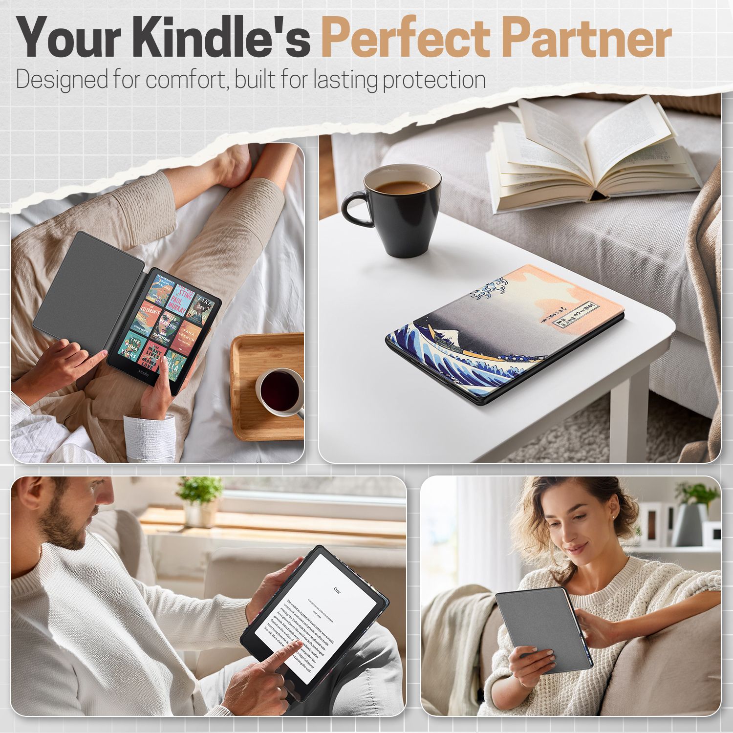 Magnetic clasp closure ensures cover is securely closed, secures your device without straps covering the front; Precise cut out and openings for button controls and charge port. The device can be charged with case closed