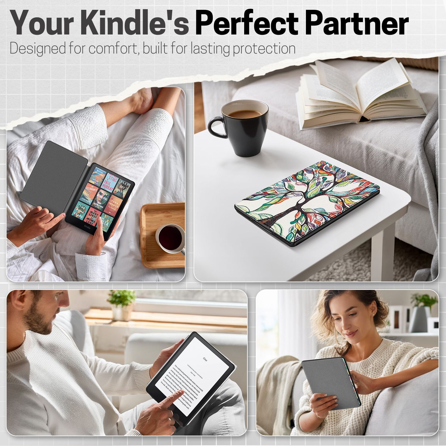 Magnetic clasp closure ensures cover is securely closed, secures your device without straps covering the front; Precise cut out and openings for button controls and charge port. The device can be charged with case closed