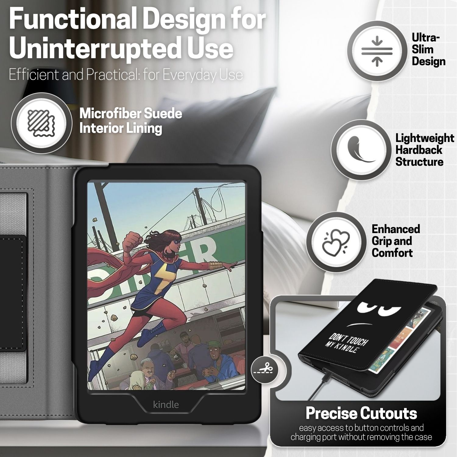 Stand Case for Kindle Paperwhite 12th / Kindle Colorsoft 2024, Don
