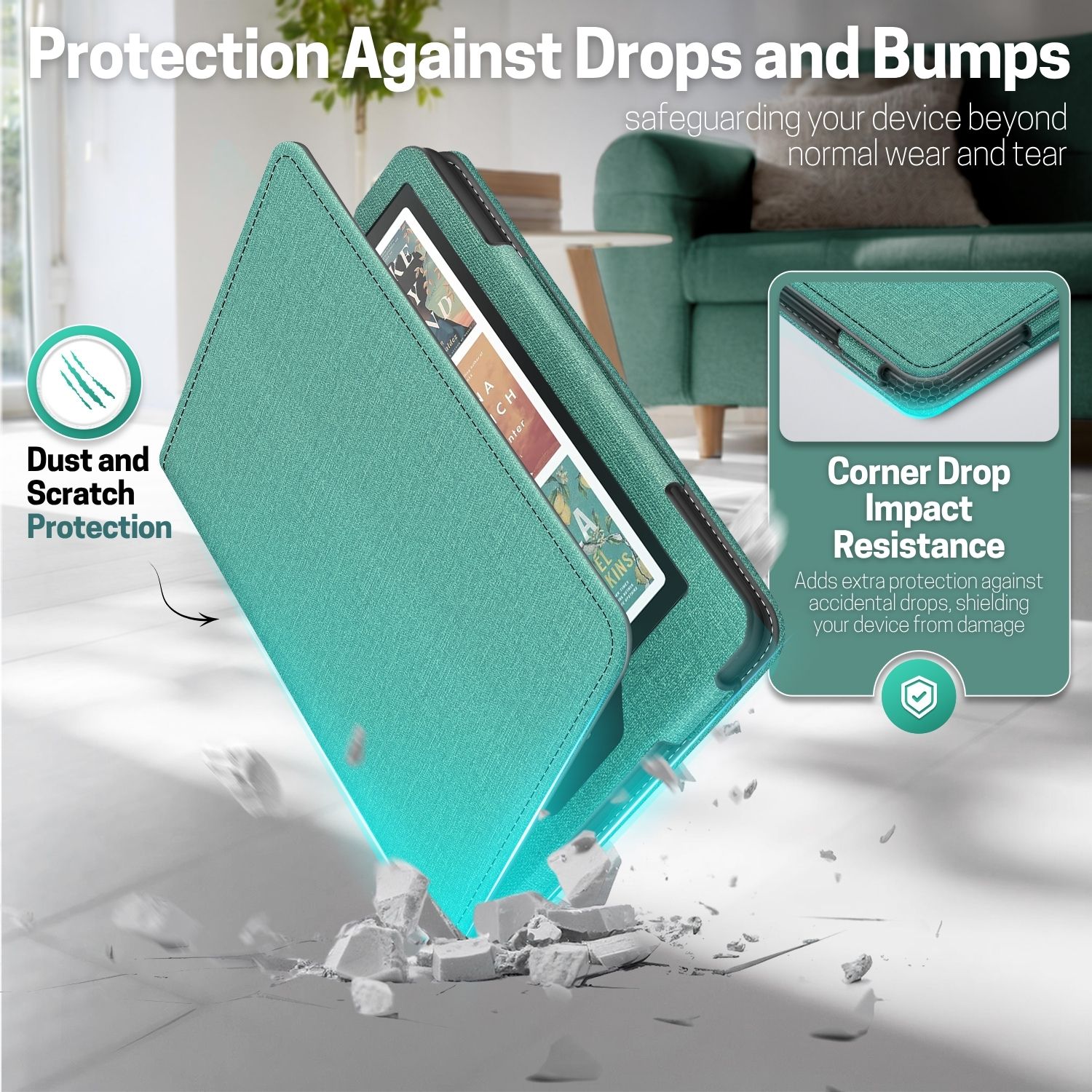 Auto Sleep/Wake with Magnetic Clasp: The smart magnetic cover automatically wakes your Kindle Paperwhite when opened and puts it to sleep when closed. A secure magnetic clasp for the Kindle Paperwhite 2024 cover keeps the cover firmly shut, protecting your device while ensuring easy access