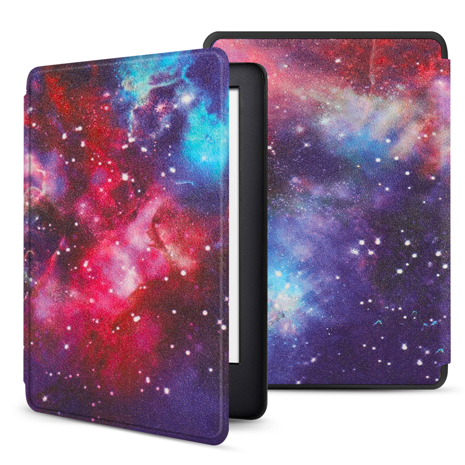 Automatically wakes or puts your device to sleep when the lid is opened and closed; Cover folds back for easy one-handed reading