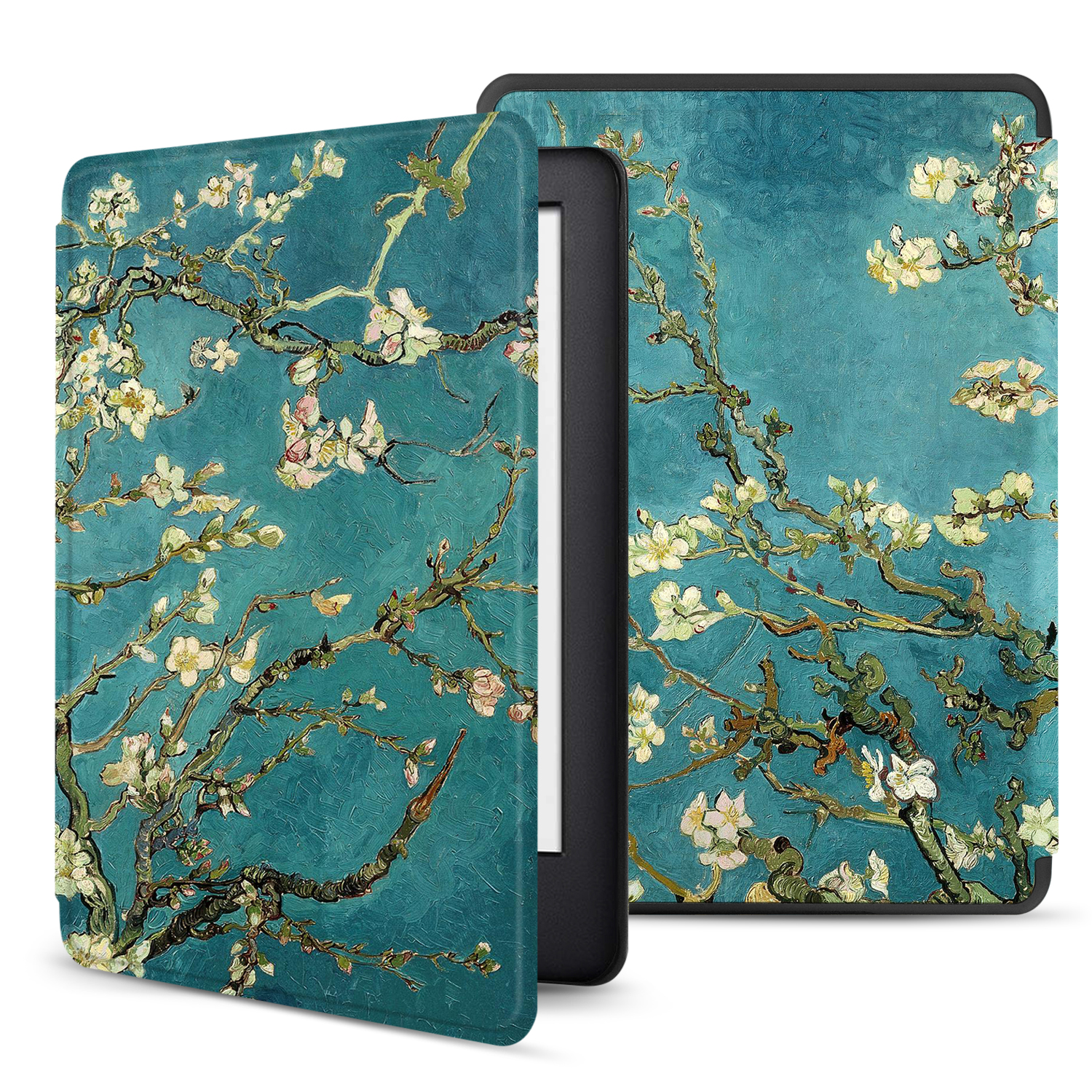 Automatically wakes or puts your device to sleep when the lid is opened and closed; Cover folds back for easy one-handed reading