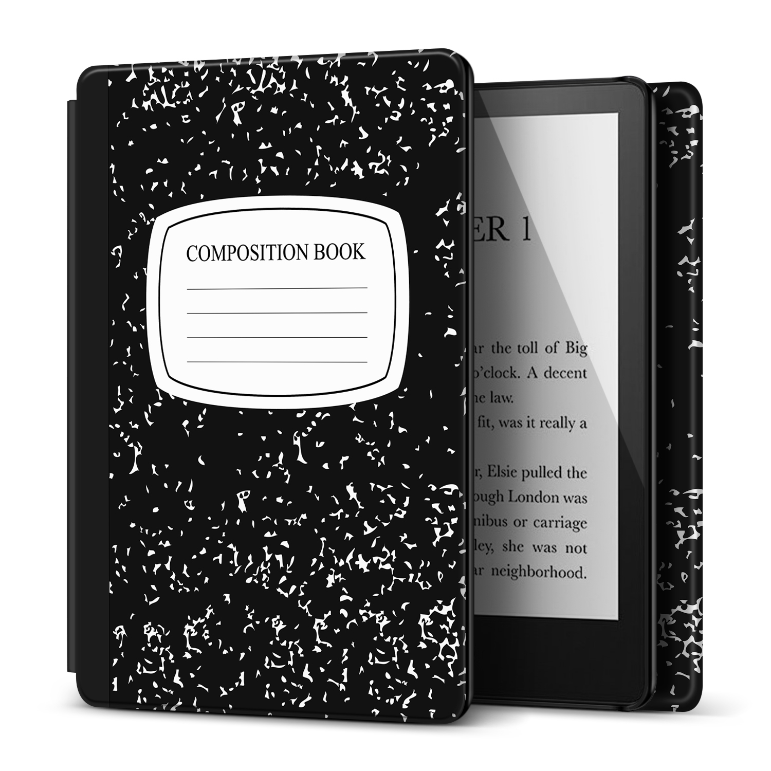 Case for 6.8" Kindle Paperwhite 11th Generation 2021 / Kindle Paperwhite Signature Edition, PU Leather Cover, Protective Sleeve Folio Case for Kindle E-Reader with Auto Sleep/Wake, Composition Book