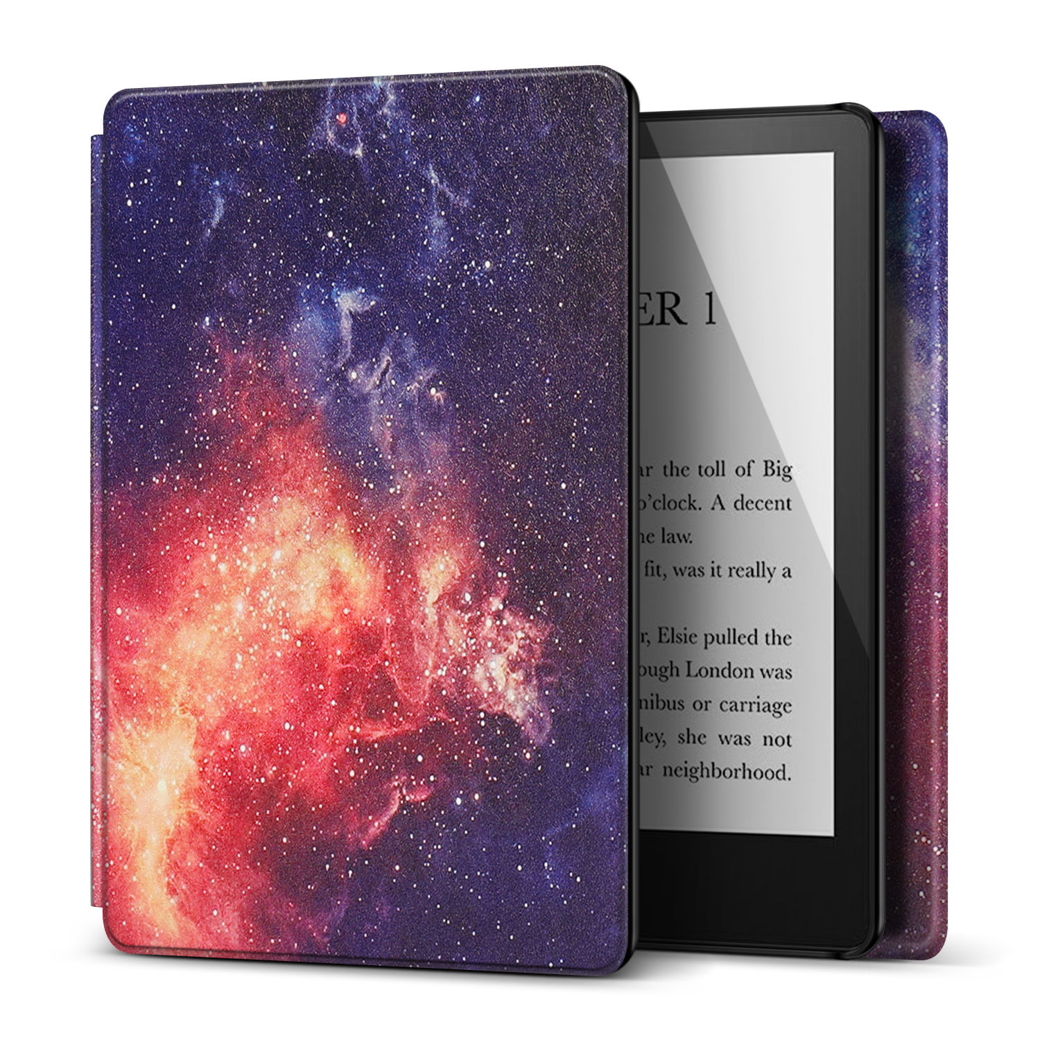 Case for 6.8" Kindle Paperwhite 11th Generation 2021 / Kindle Paperwhite Signature Edition, PU Leather Cover, Protective Sleeve Folio Case for Kindle E-Reader with Auto Sleep/Wake, Galaxy