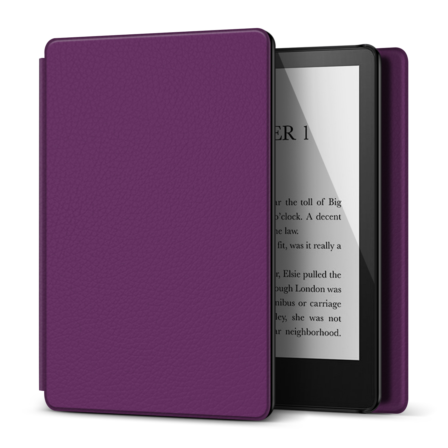 Case for 6.8" Kindle Paperwhite 11th Generation 2021 / Kindle Paperwhite Signature Edition, PU Leather Cover, Protective Sleeve Folio Case for Kindle E-Reader with Auto Sleep/Wake, Purple