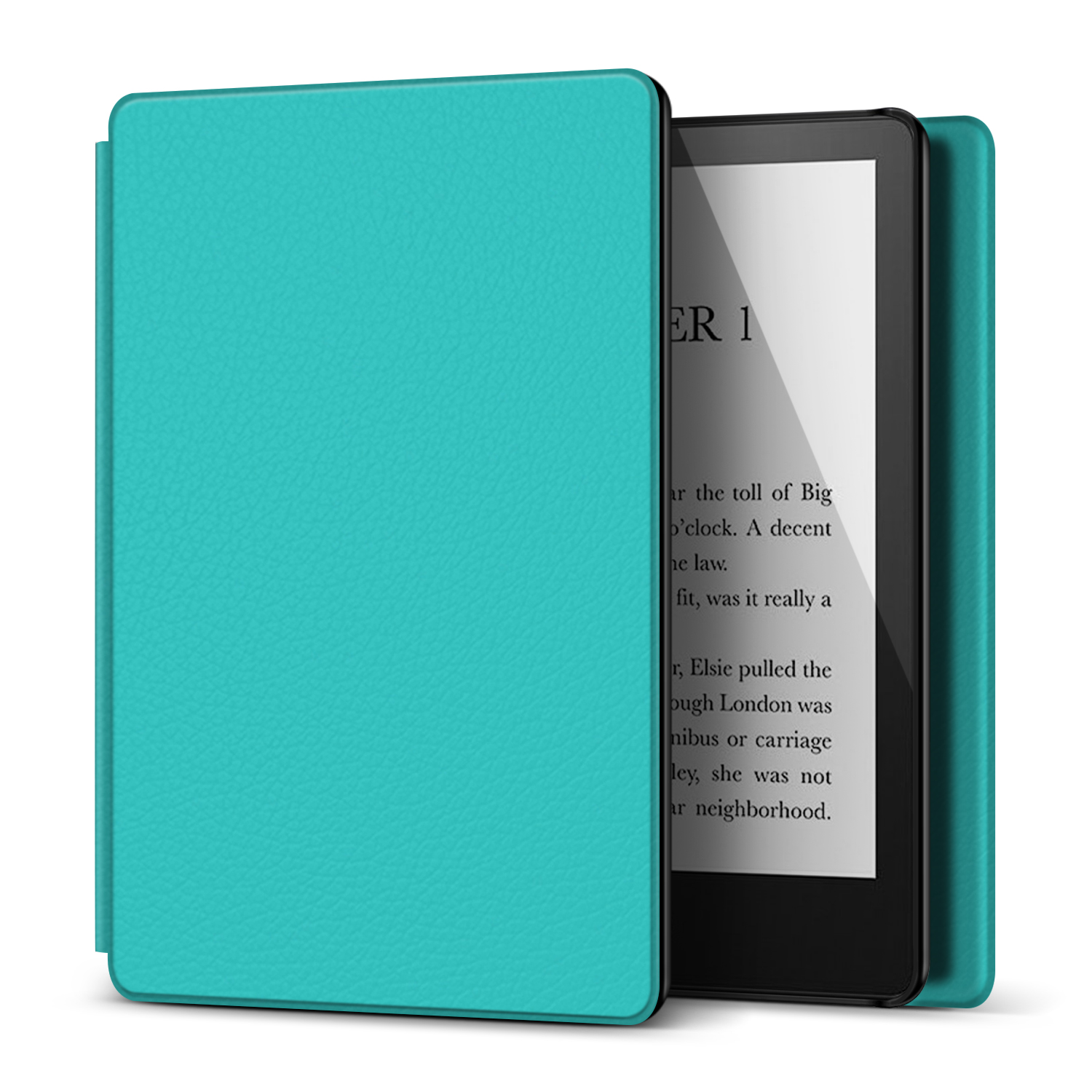 Case for 6.8" Kindle Paperwhite 11th Generation 2021 / Kindle Paperwhite Signature Edition, PU Leather Cover, Protective Sleeve Folio Case for Kindle E-Reader with Auto Sleep/Wake, Turquoise Blue