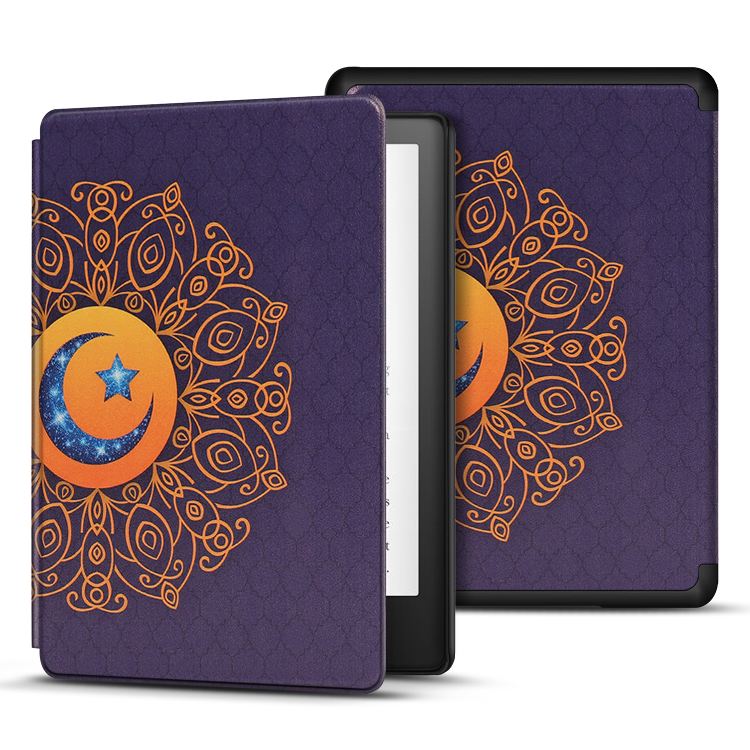 Compatible with Kindle Paperwhite covers 6.8 inch and Automatically wakes or puts your device to sleep when the lid is opened and closed; Cover folds back for easy one-handed reading