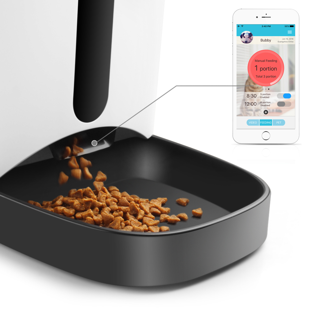 Simple Setup and Installation - The Pet Feeder and its app are user friendly and easy to setup and program the feeding schedule for your pet; Setup feeding intervals and control portion of each meal; Help control body weight and establish good eating habits which will allow them to live a long and healthy life with you