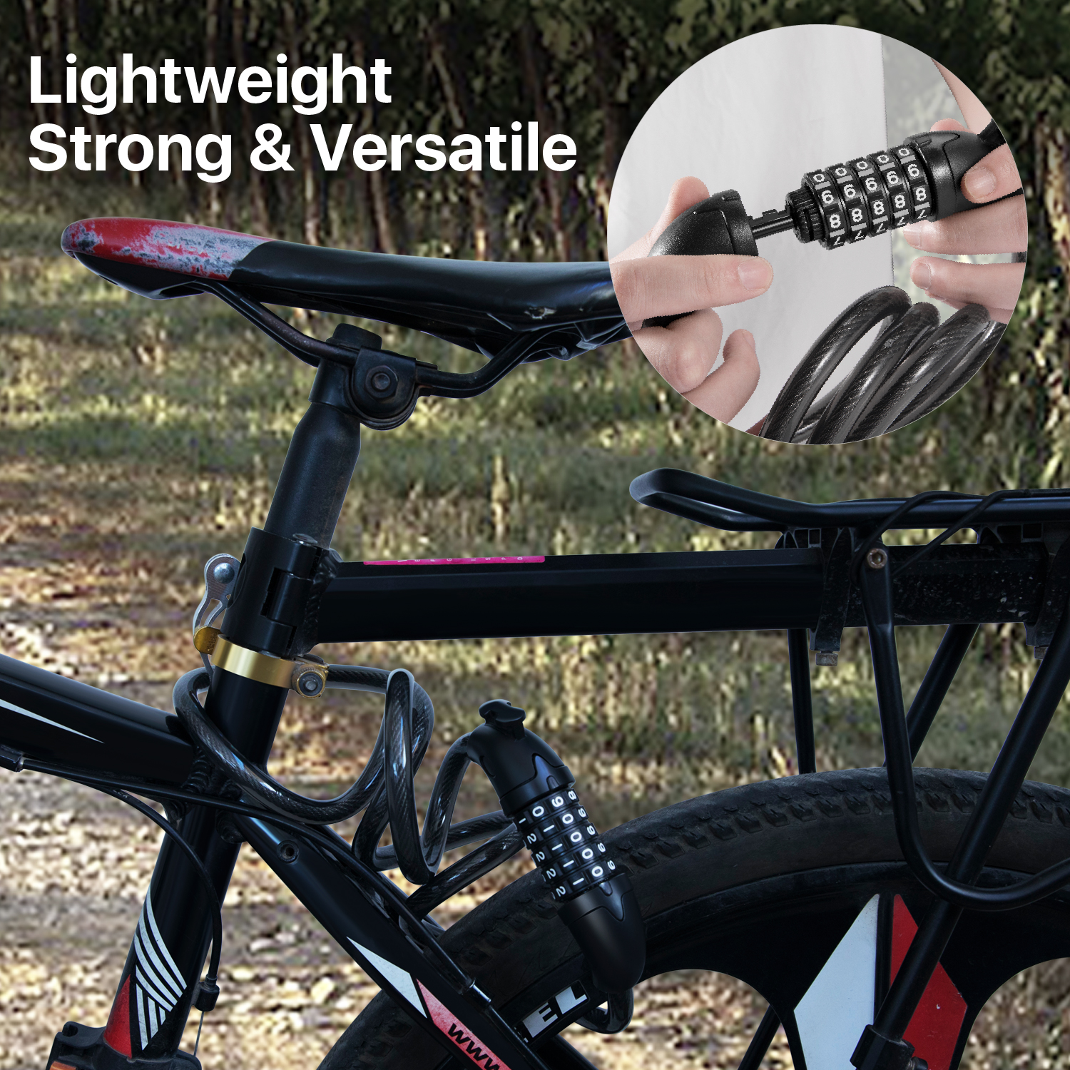 bicycle cable lock holder