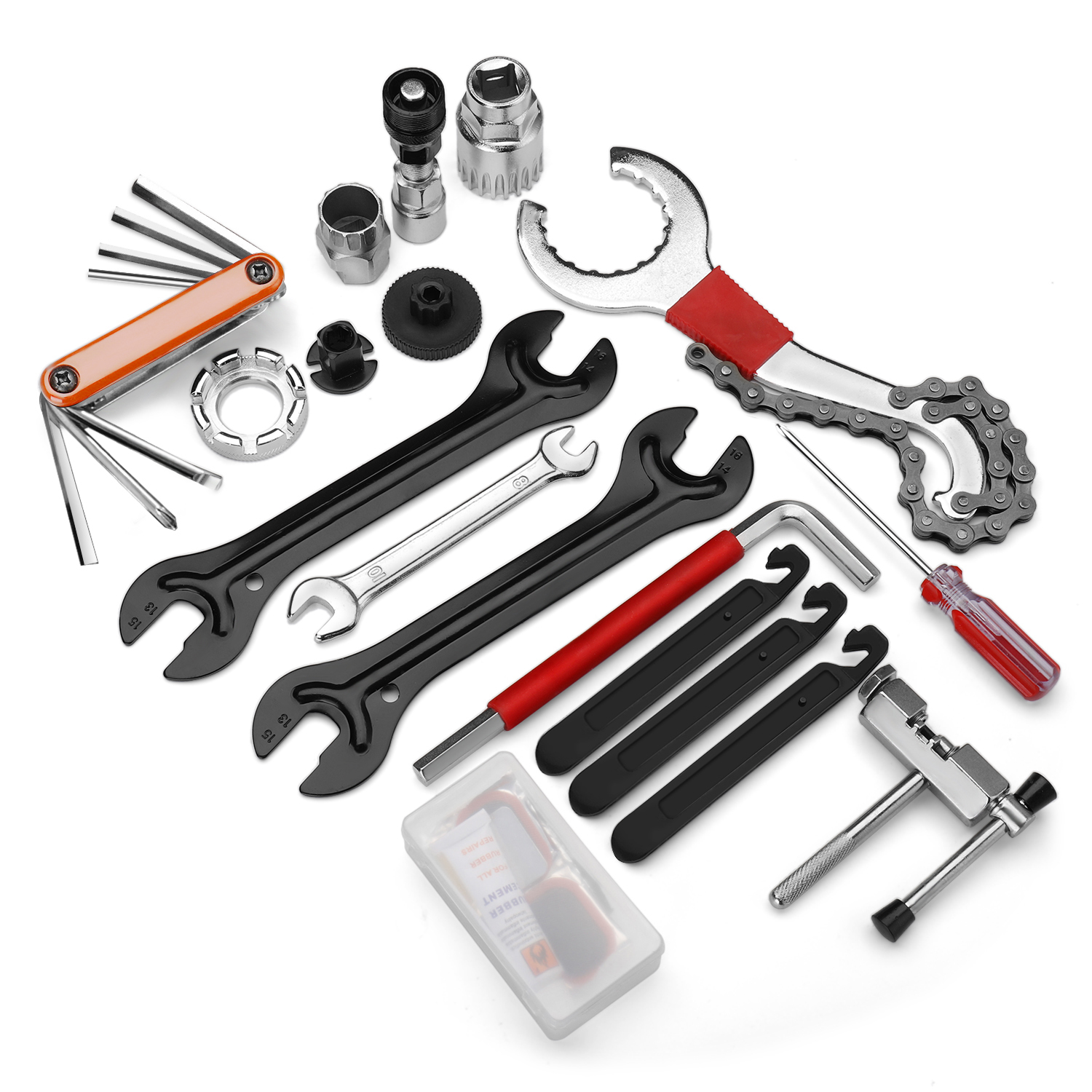 Bike Repair Tool Kit Set Multifunction 25PCS Bicycle Maintenance with Box 814870029616 eBay