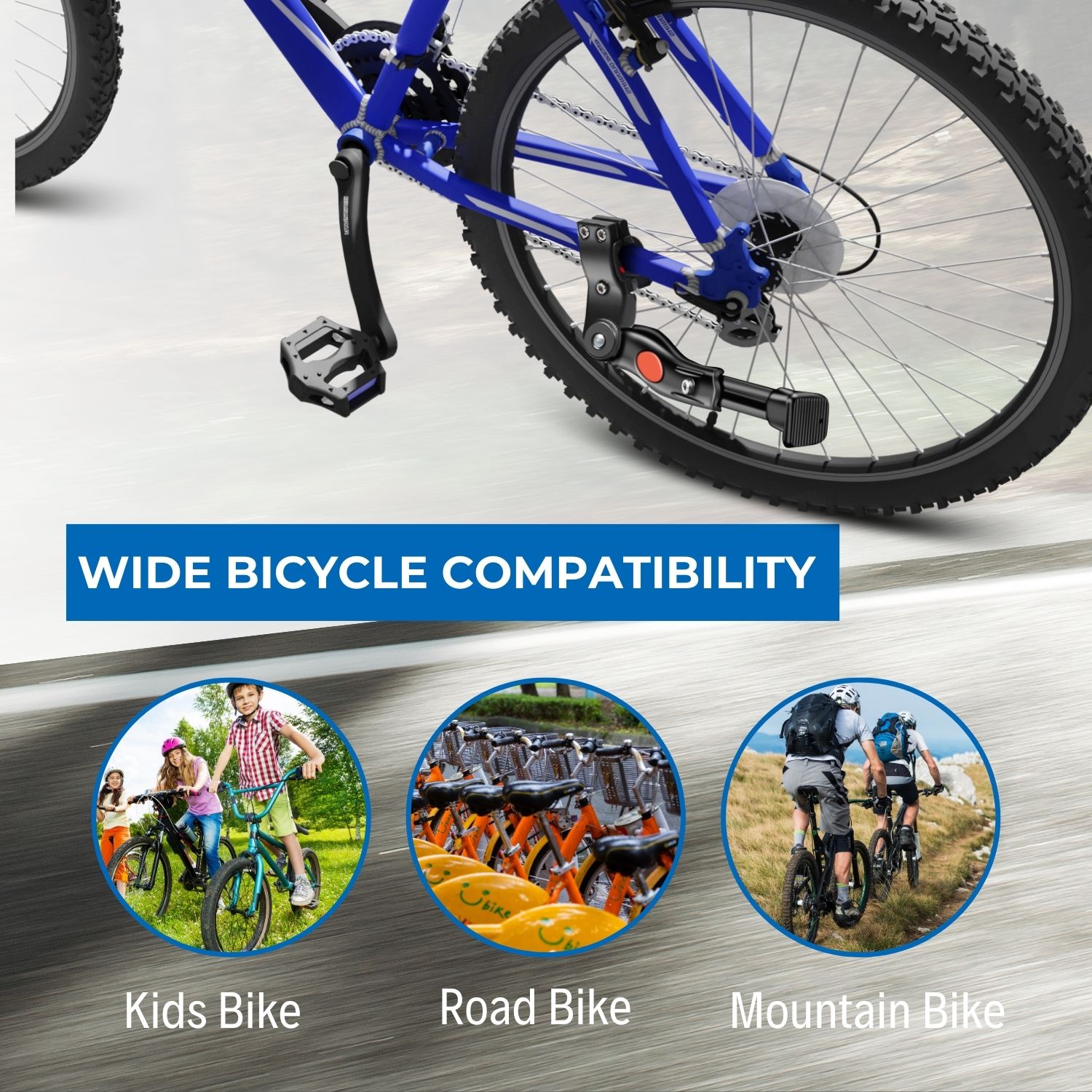 High-Quality Material - Our mountain bike kickstand is made of durable aluminum alloy material, with top quality. Strong and stable to support your bicycle