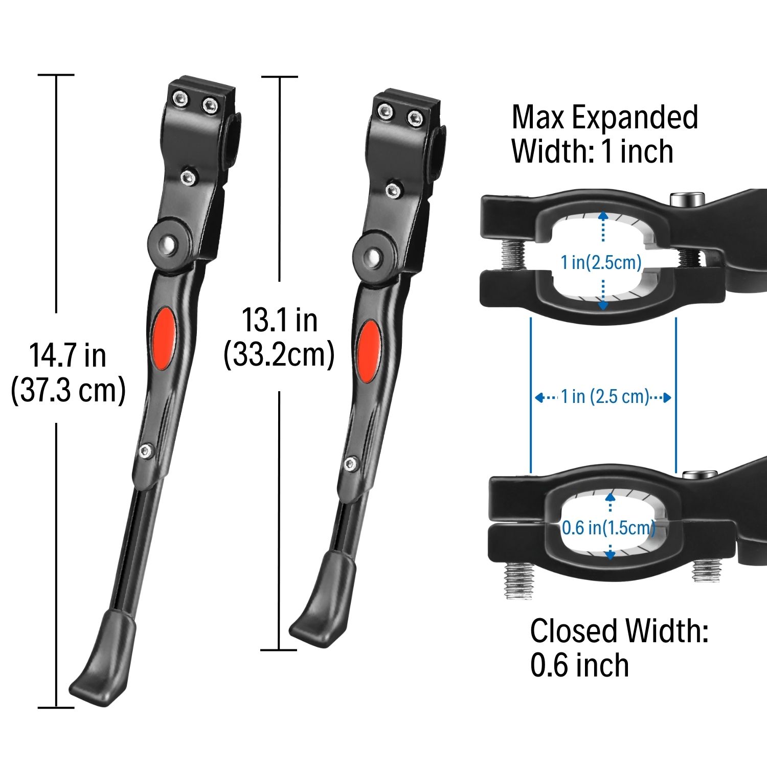 Easy Installation - You can easily install the bike kickstand onto your bike, just work with one wrench to screw off the screws, then install it on the bike frames