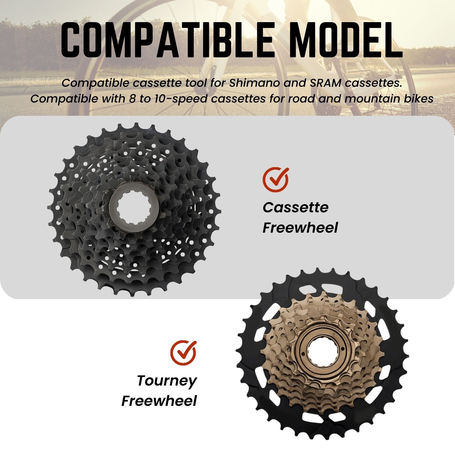Red GCA Bicycle Chain Whip BMX Cycling Wheel Sprocket Wrench Remover Tool