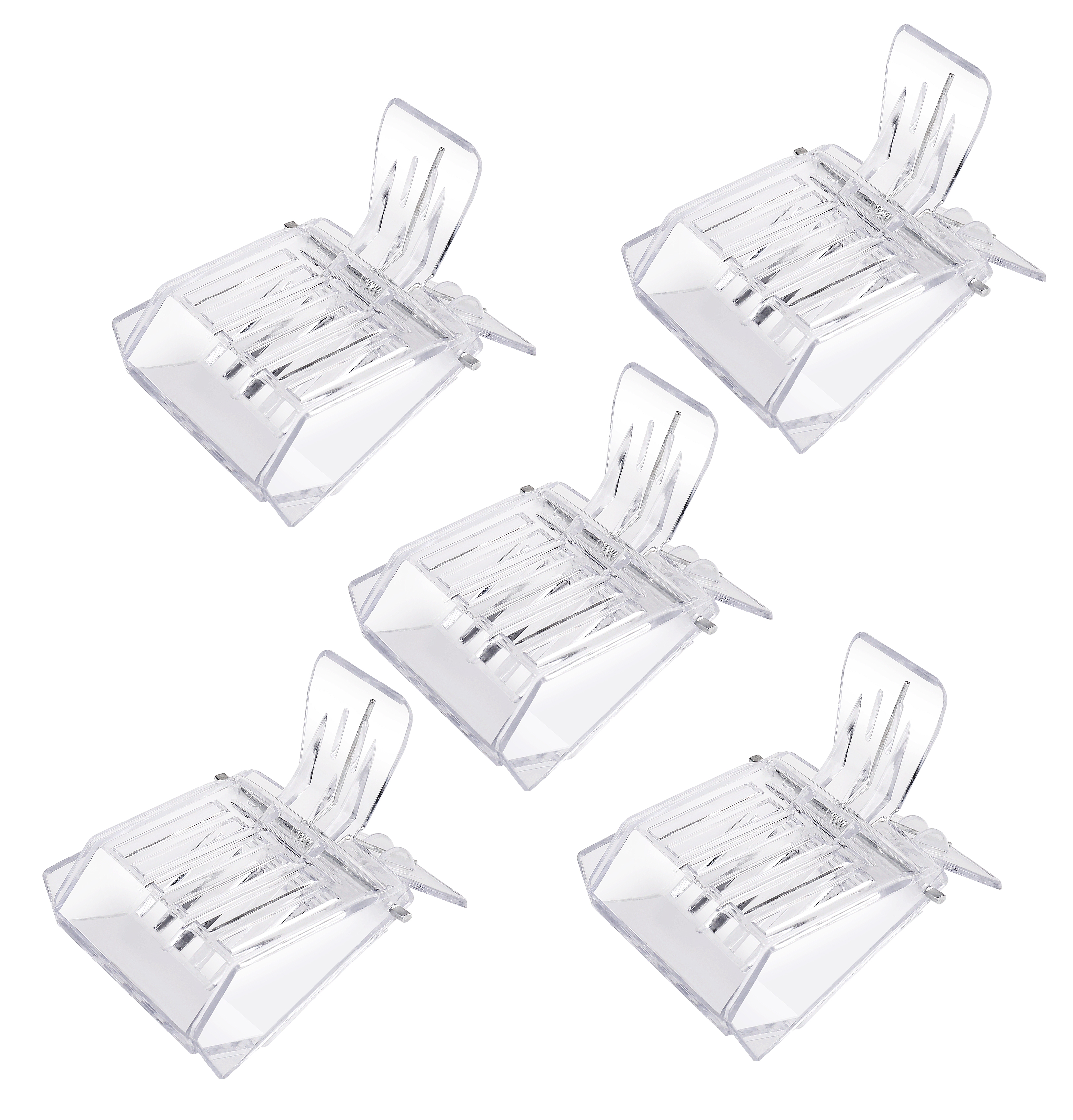 Queen Bee Cage (5 pcs) Transparent Plastic Clip Catcher Trap Box Beekeeping Tool for Beekeepers