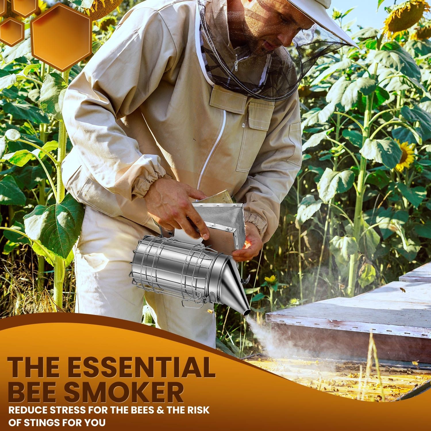 Bee Hive Smoker Bee Keeper Smoker Beekeeping Equipment ...